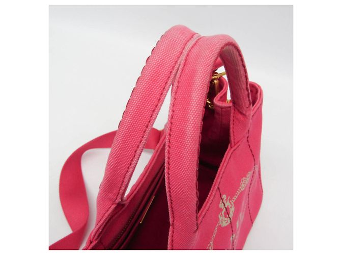 Borsa a spalla e tote Prada Canapa da donna in rosa - vista 9