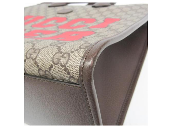 Tote Media Gucci Interlocking Tiger Marrone Beige - vista 5