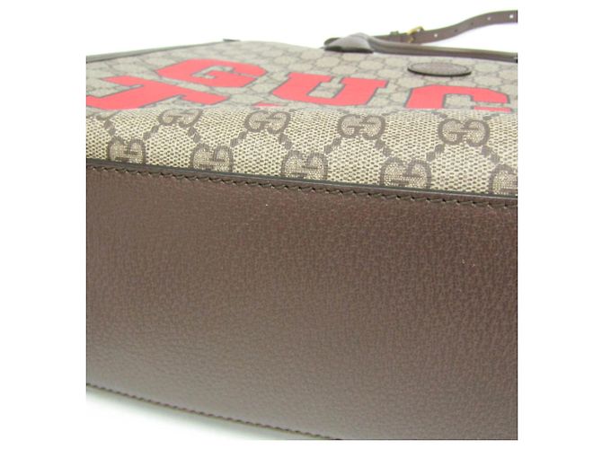 Tote Media Gucci Interlocking Tiger Marrone Beige - vista 8