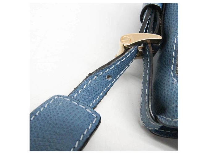 Borsa a mano in pelle Valextra B Cube V5C67 da donna in blu - vista 10