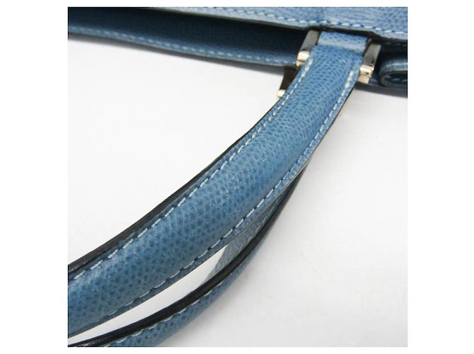 Borsa a mano in pelle Valextra B Cube V5C67 da donna in blu - vista 11