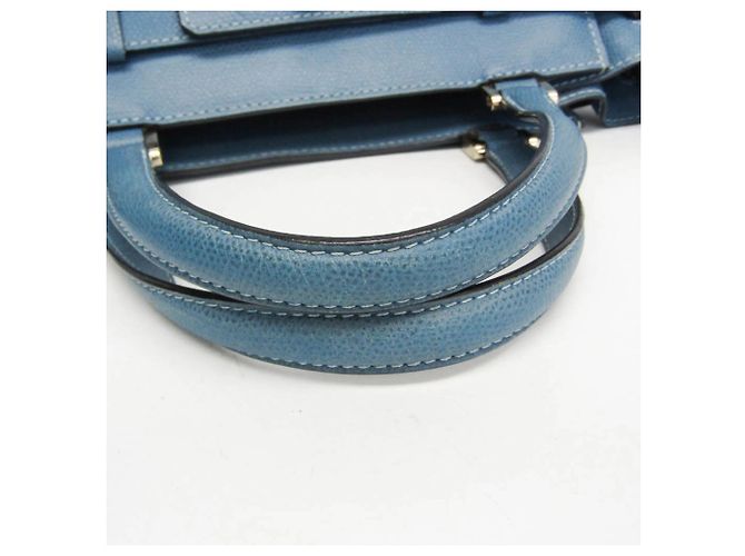 Borsa a mano in pelle Valextra B Cube V5C67 da donna in blu - vista 12