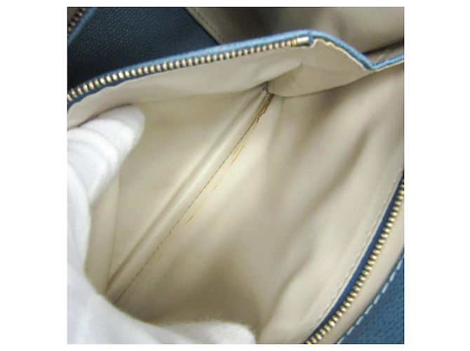 Borsa a mano in pelle Valextra B Cube V5C67 da donna in blu - vista 15