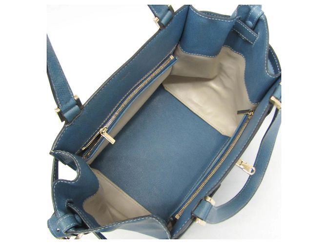 Borsa a mano in pelle Valextra B Cube V5C67 da donna in blu - vista 3