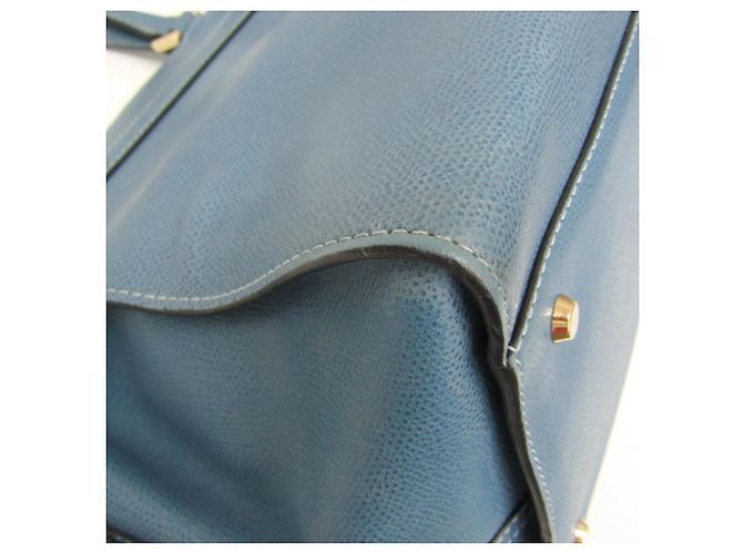 Borsa a mano in pelle Valextra B Cube V5C67 da donna in blu - vista 4