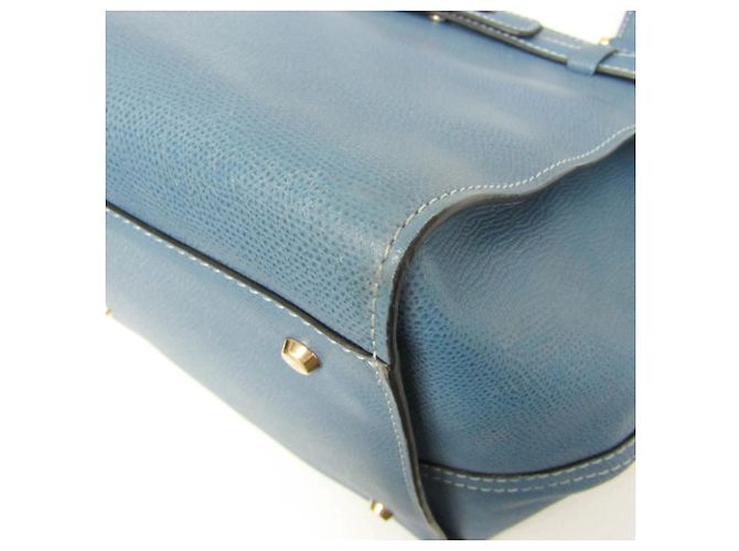 Borsa a mano in pelle Valextra B Cube V5C67 da donna in blu - vista 5