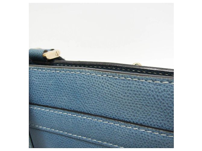 Borsa a mano in pelle Valextra B Cube V5C67 da donna in blu - vista 9
