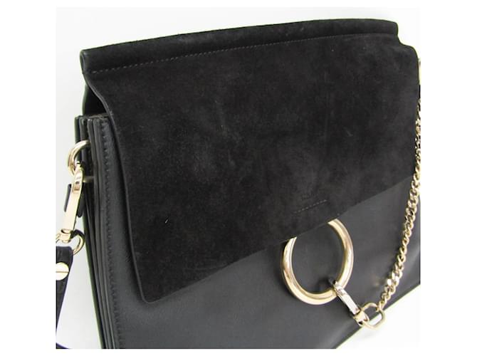 Borsa a tracolla Chloé Faye Medium Nero - vista 7