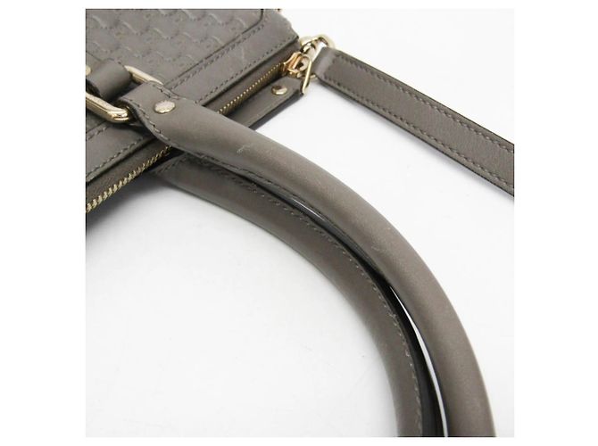 Borsa a mano in pelle Gucci MicroGuccissima Marrone - vista 11
