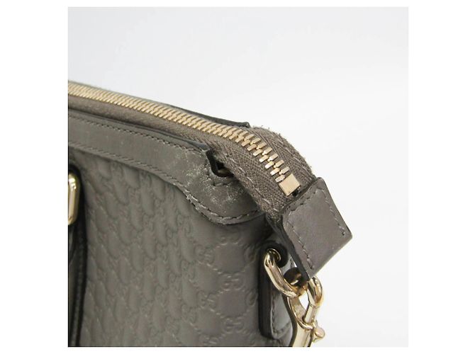 Borsa a mano in pelle Gucci MicroGuccissima Marrone - vista 9
