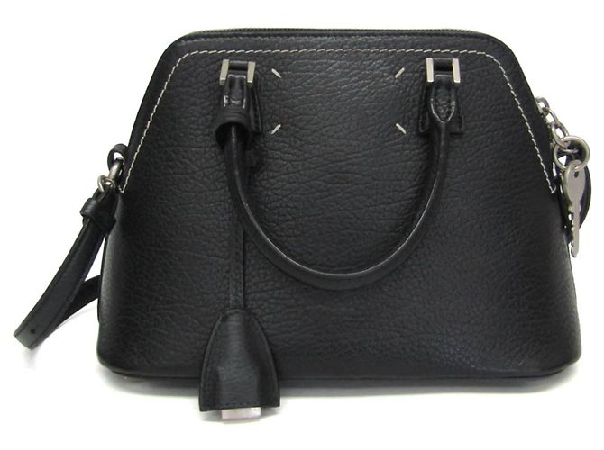 Maison Martin Margiela Borsa a mano in pelle da donna Maison Margiela Nero - vista 18