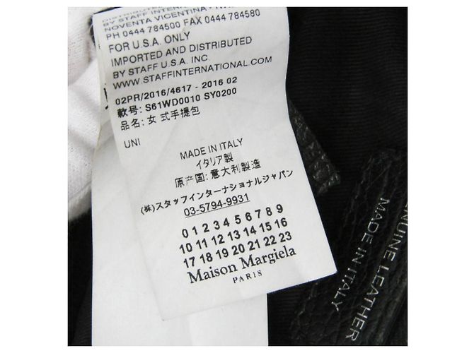 Maison Martin Margiela Borsa a mano in pelle da donna Maison Margiela Nero - vista 20