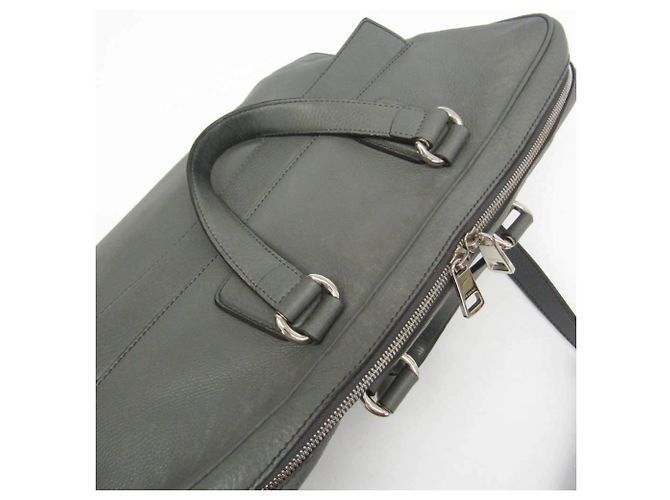 Mallette Gucci Interlocking G en cuir gris Marron - vue 11