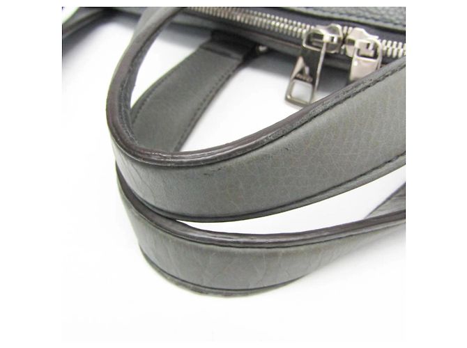 Mallette Gucci Interlocking G en cuir gris Marron - vue 14