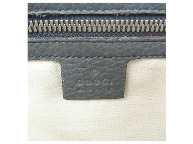 Mallette Gucci Interlocking G en cuir gris Marron - vue 18