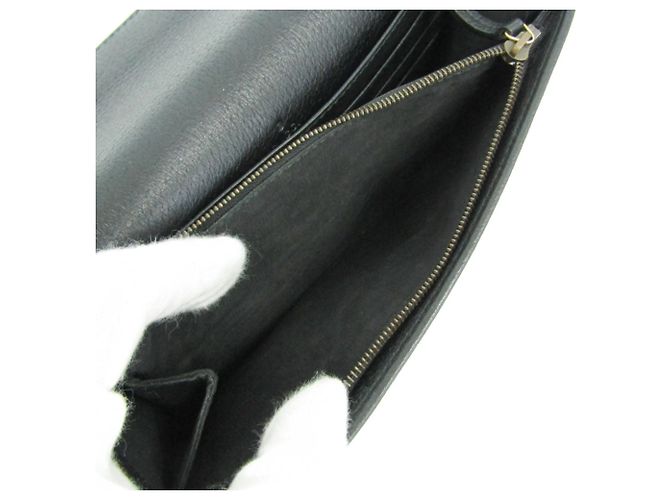 Portafoglio a catena/spalla in pelle Gucci Double G Crystal Bijou Nero - vista 5