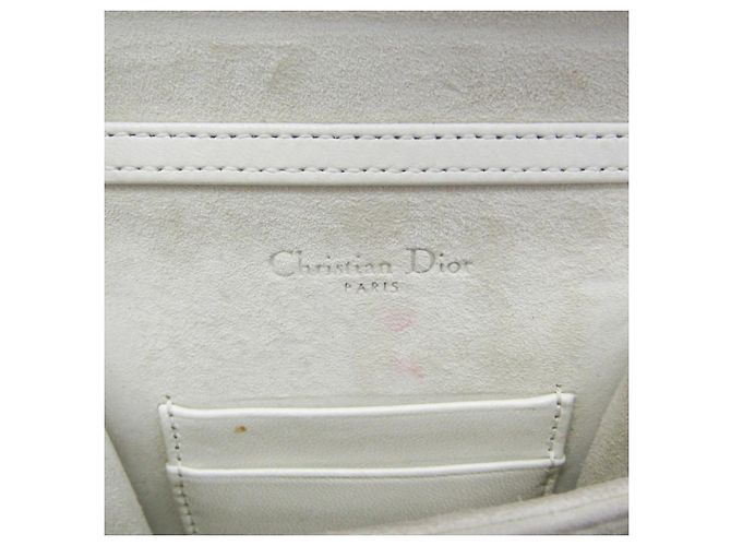 Borsa a tracolla con catena Christian Dior Diorama Studs Bianco - vista 14