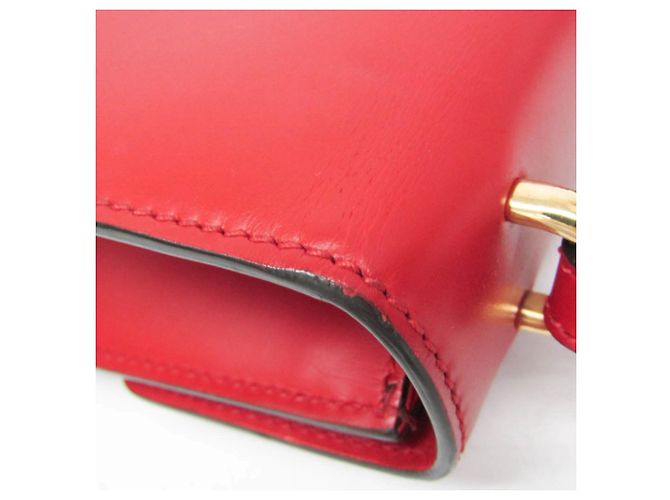 Bolsa de ombro em couro para mulher Gucci Sylvie 421882 Vermelho - vista 12