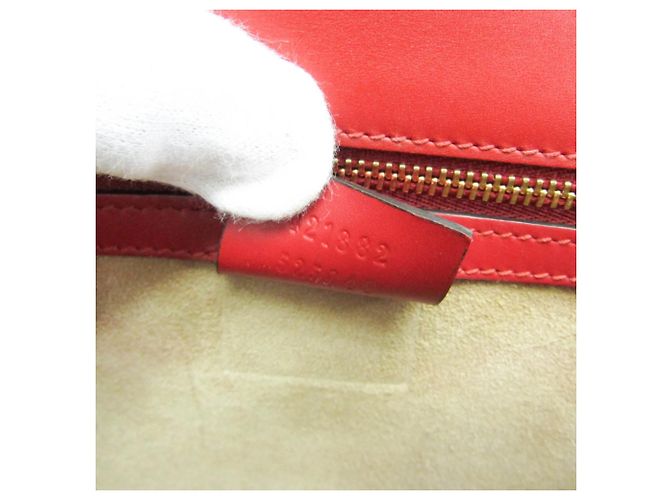 Bolsa de ombro em couro para mulher Gucci Sylvie 421882 Vermelho - vista 15