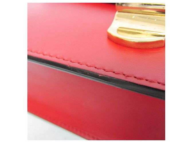 Bolsa de ombro em couro para mulher Gucci Sylvie 421882 Vermelho - vista 5