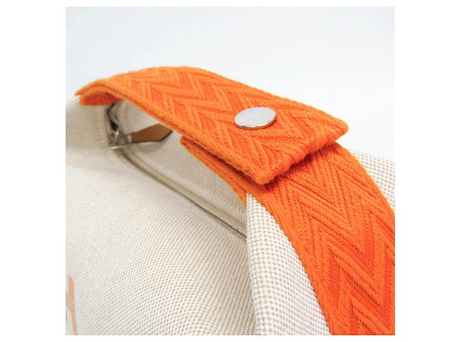 Hermès Hermes Brid A Black PM Borsa a mano/Pouch in cotone Beige Arancione - vista 7