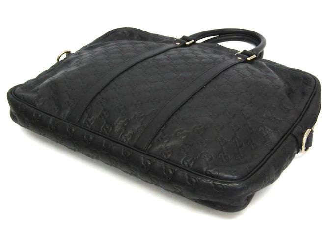 Borsetta in pelle da uomo Gucci Guccissima Nero - vista 2