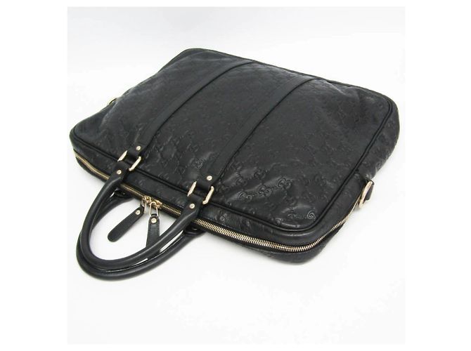 Borsetta in pelle da uomo Gucci Guccissima Nero - vista 8