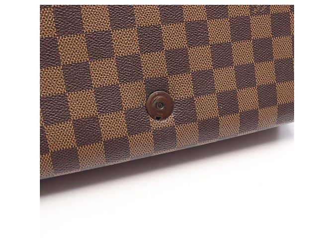 Borsa a tracolla Louis Vuitton Tribeca Carre Damier Ebene Marrone - vista 10