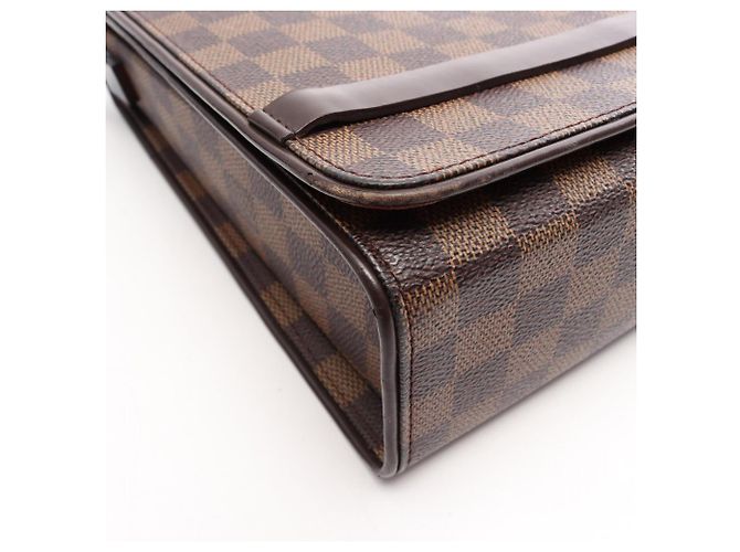 Borsa a tracolla Louis Vuitton Tribeca Carre Damier Ebene Marrone - vista 11