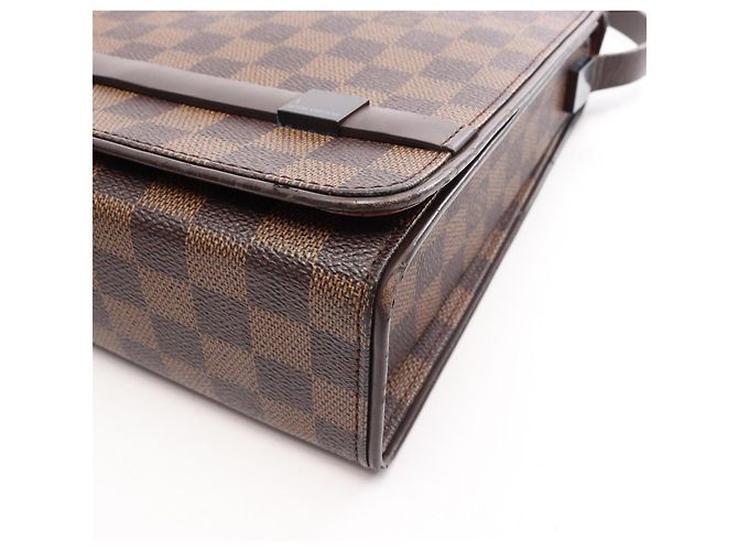 Borsa a tracolla Louis Vuitton Tribeca Carre Damier Ebene Marrone - vista 12