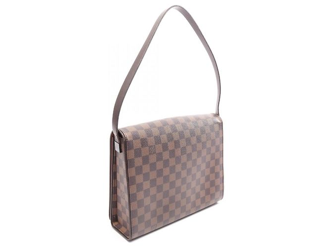 Borsa a tracolla Louis Vuitton Tribeca Carre Damier Ebene Marrone - vista 2
