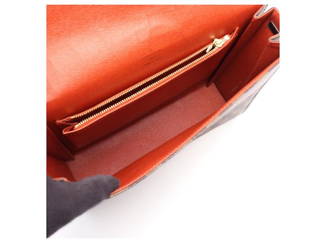 Borsa a tracolla Louis Vuitton Tribeca Carre Damier Ebene Marrone - vista 4