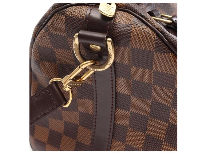 Borsa Louis Vuitton Speedy Bandoulière 30 Damier Ebene Marrone - vista 10