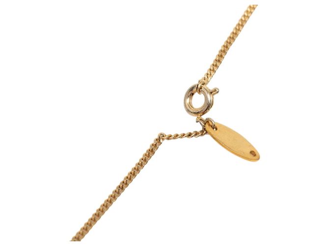 Collana con ciondolo a catena vintage Chanel Coco Mark D'oro - vista 4