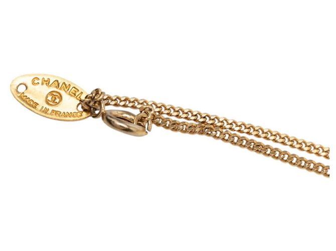 Collana con ciondolo a catena vintage Chanel Coco Mark D'oro - vista 5