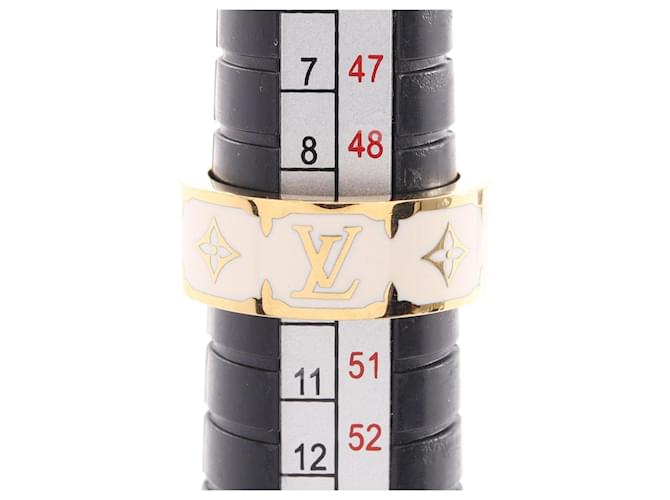 Anello Louis Vuitton Nanogram Blanc D'oro Crudo - vista 3