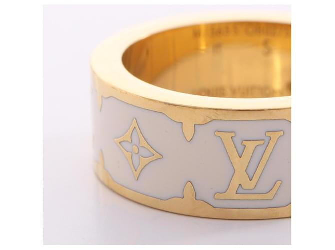 Anello Louis Vuitton Nanogram Blanc D'oro Crudo - vista 6