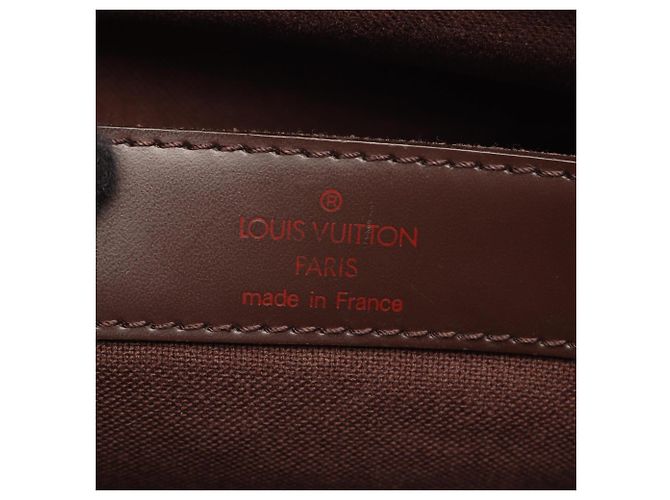 Borsa a tracolla Louis Vuitton Naviglio Damier Ebene Marrone - vista 4
