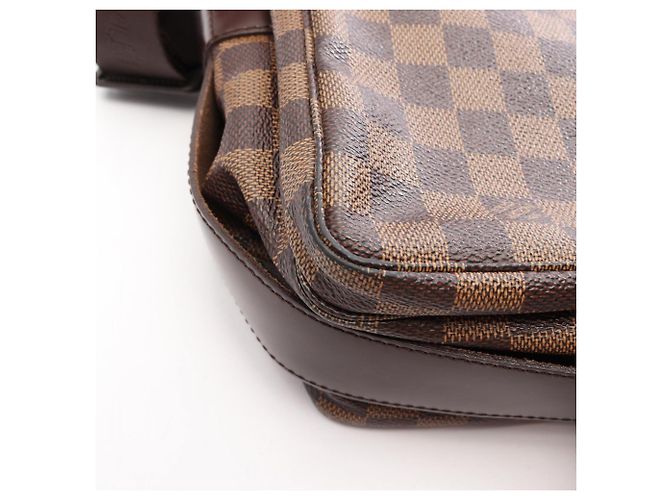Borsa a tracolla Louis Vuitton Naviglio Damier Ebene Marrone - vista 8
