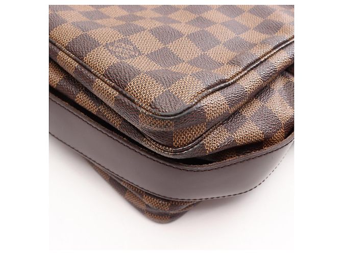 Borsa a tracolla Louis Vuitton Naviglio Damier Ebene Marrone - vista 9