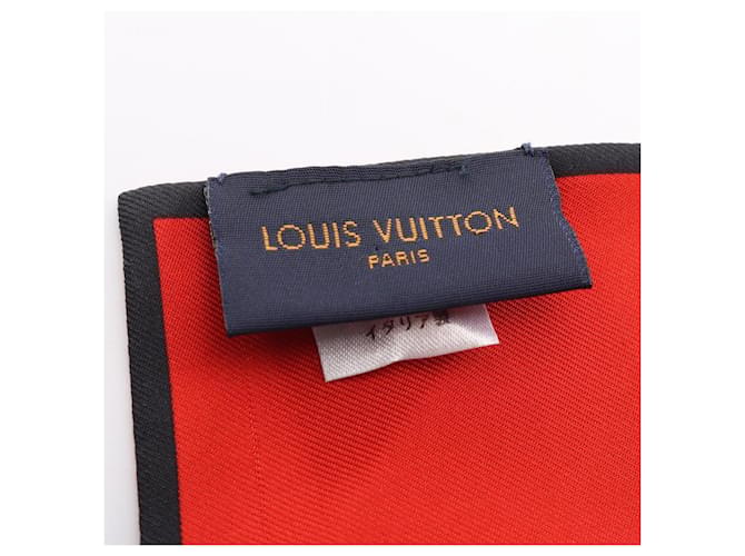 Sciarpa Louis Vuitton Bandeau Trunk Monogram Marrone Rosso Beige - vista 4