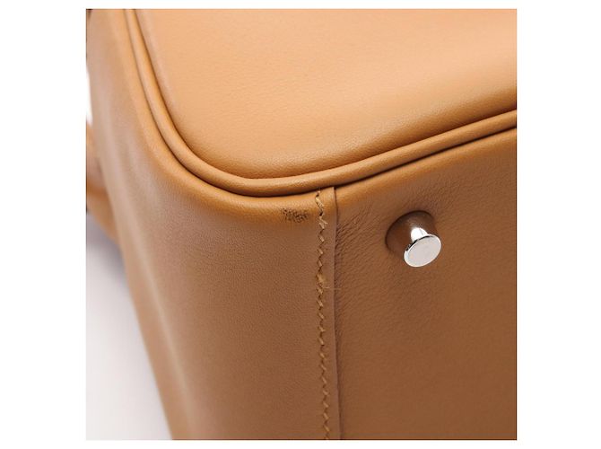 Hermès Hermes Lindy Mini Verso Camel Celeste Schultertasche Braun Kamel - Ansicht 6
