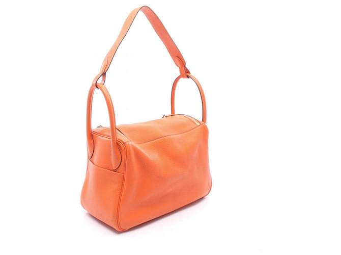 Hermès Borsa a tracolla Hermes Lindy 30 Rosso Arancione - vista 2