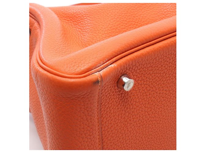Hermès Borsa a tracolla Hermes Lindy 30 Rosso Arancione - vista 6
