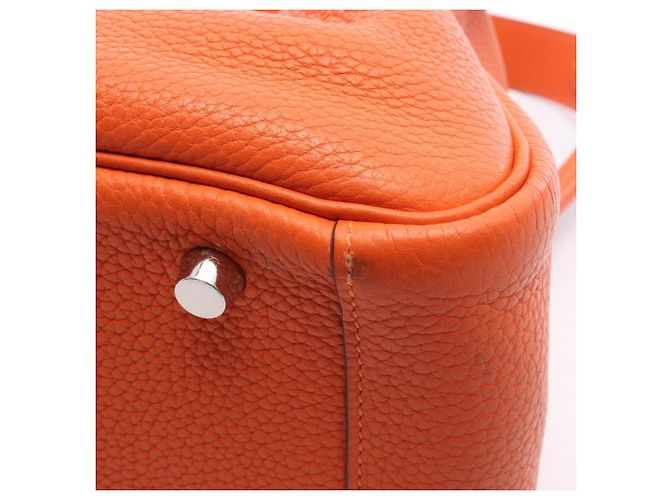 Hermès Borsa a tracolla Hermes Lindy 30 Rosso Arancione - vista 8