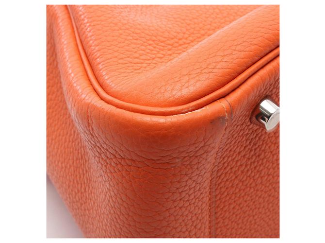 Hermès Borsa a tracolla Hermes Lindy 30 Rosso Arancione - vista 9
