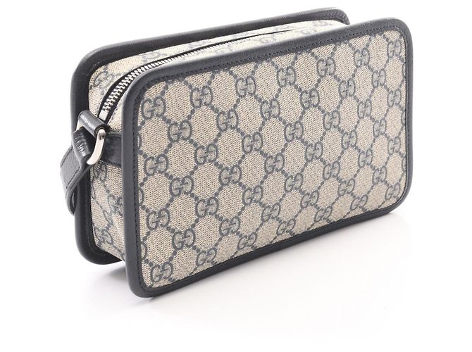 Gucci Interlocking G GG Supreme Mini Handbag Beige Navy blue - view 2