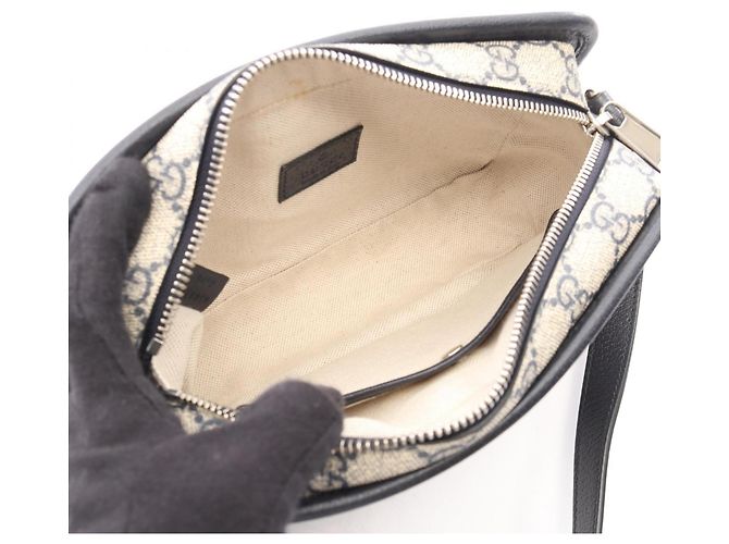 Gucci Interlocking G GG Supreme Mini Handbag Beige Navy blue - view 3