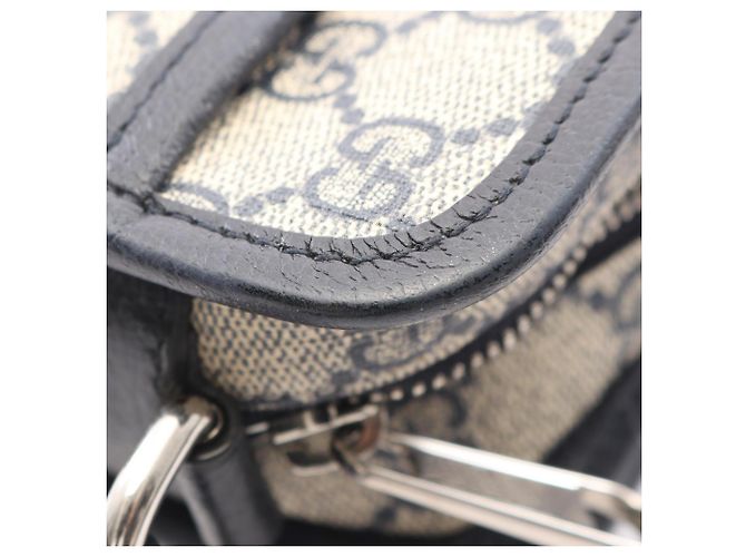Gucci Interlocking G GG Supreme Mini Handbag Beige Navy blue - view 7