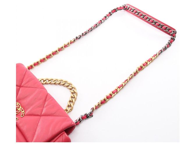 Borsa a tracolla Chanel 19 Dixneuf Matelassé Rosa - vista 7